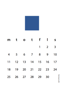 Blå kalender 