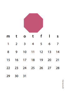lyserød kalender