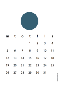 Petrulium blå kalender
